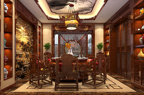华容温馨雅致的古典中式家庭装修设计效果图